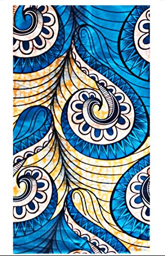 MAYNOWAX Coupon Pagne Tessuto Cera Africana Original100% Cotone 2 yards (180 cm x 120 cm)