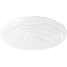 EGLO Battistona LED tavan lambas , uzaktan kumandal , k s labilir tavan lambas , dekorlu, plastik ve metal beyaz tavan ayd nlatmas , s cak beyaz-so uk beyaz,   38 cm