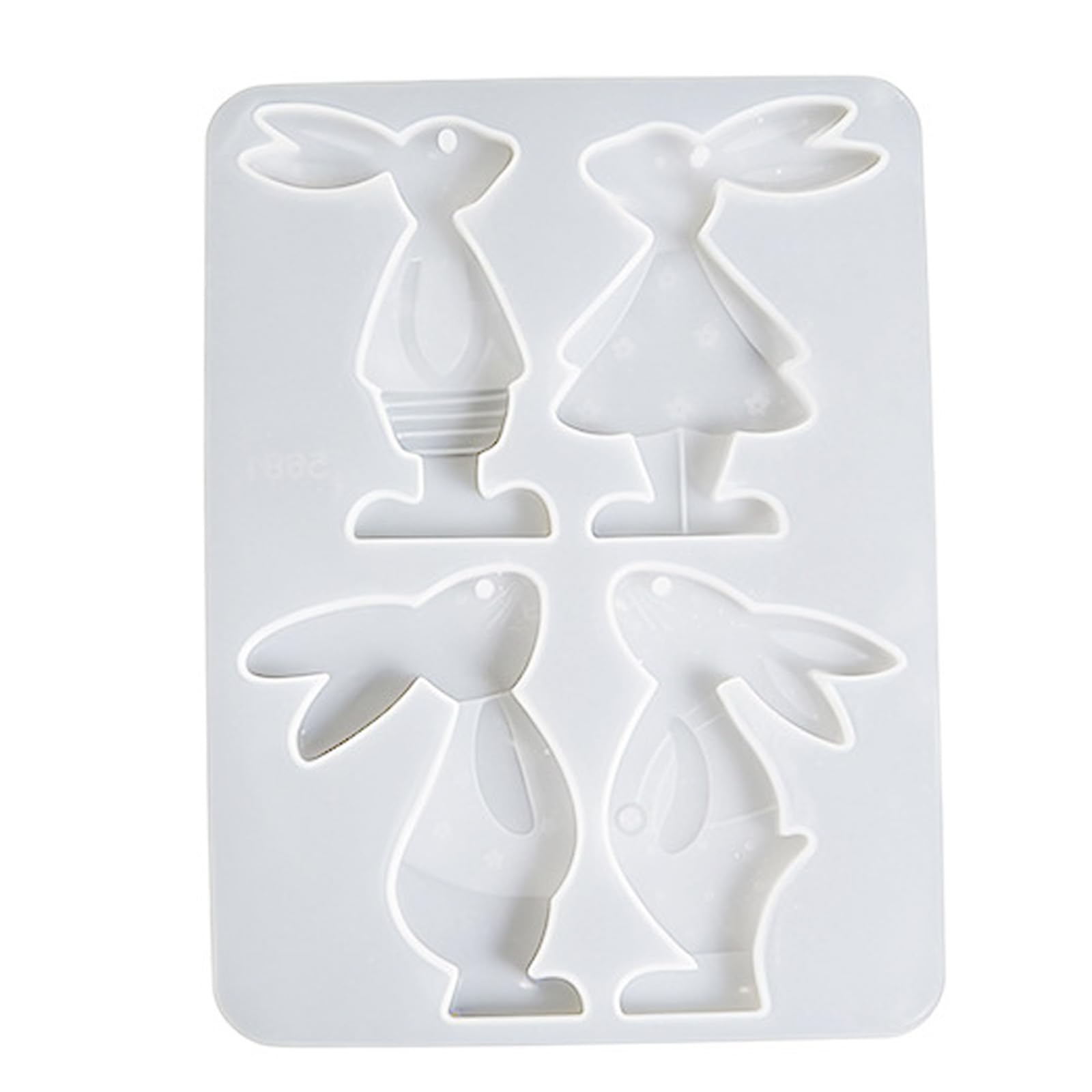 Tsophreniq Rabbits Mold for Projects and Seasonal Decorations with Long Ear Design Hanging Ornament Long Ear Silicone