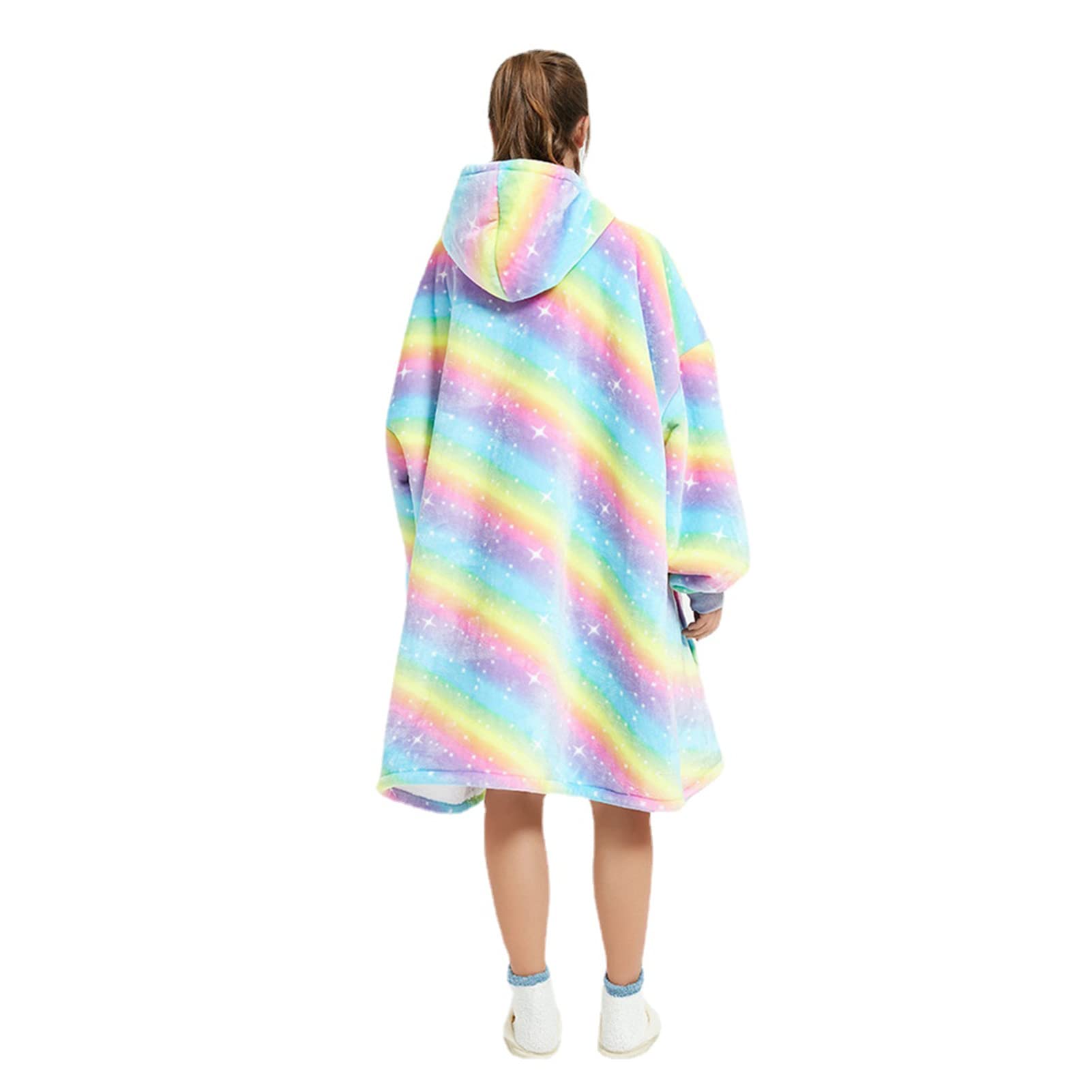 Felpa con Cappuccio Sherpa Oversize Pullover Sweatshirt, Felpa con Coperta Ultra Morbida Confortevole Blanket Hoodie per Adulti Uomo Donna