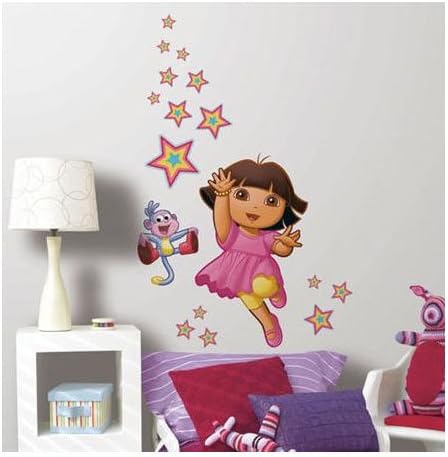 Dora Explorer Wall Accent Glitter Stars Self-Stick Wall Art