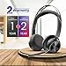Plantronics Poly Voyager Focus 2 UC Wireless Headphones with Headset Stand, Compatible for Teams, Phones Calls, Zoom, Noise Cancelling Wireless Headset with Mic for Work, Over The Ear, GTW Microfiber