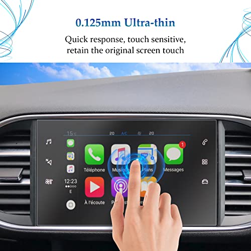 Pack of 2 SKTU for P*eugeot 308 SW / 308 GTI Navigation Protective Film 9.7 Inch GPS Navigation PET Protective Film Transparent Screen Protector - Image 2