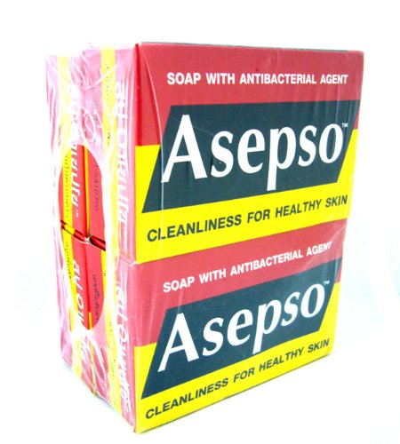 4x Asepso Soap with Antibacterial Agent Cleanliness for Healthy Skin Original Made in Thailand by Asepso
