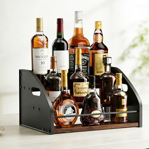 3-Tier Metal Liquor Bottle Display Shelf