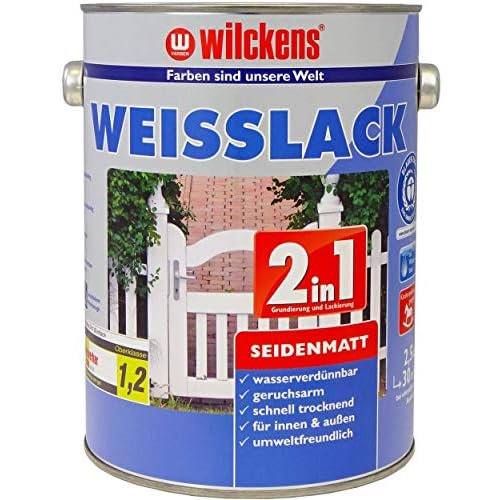 Wilckens 2-in-1 Weisslack seidenmatt, 2,5 L, weiß 12491100080