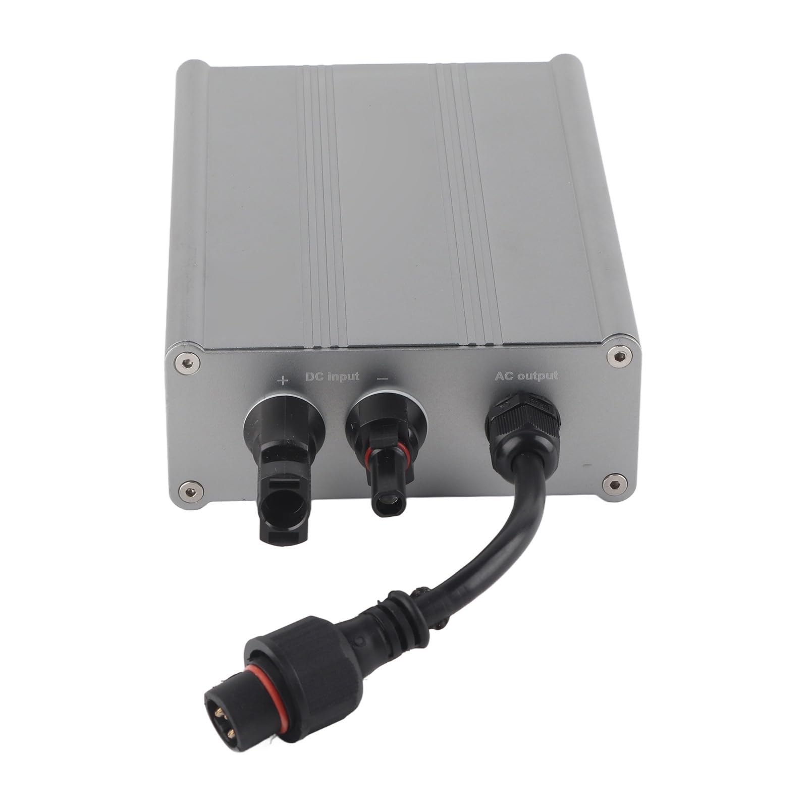 FTVOGUE Microinversor de Conexión a Red Solar, Inversor Conectado a Red de Onda Sinusoidal Pura de Aleación de Aluminio 600W MPPT 18 a 50V IP65 230VAC para Panel Solar, Uso en Exteriores en la (600W)