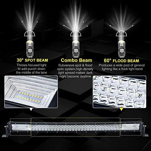 Willpower 52 Inch 675W Curved Triple Row 7D Led Work Light Bar For Jeep Jk Off Road Suv Boat 4X4 4Wd Truck 12V-24V #TOP2
