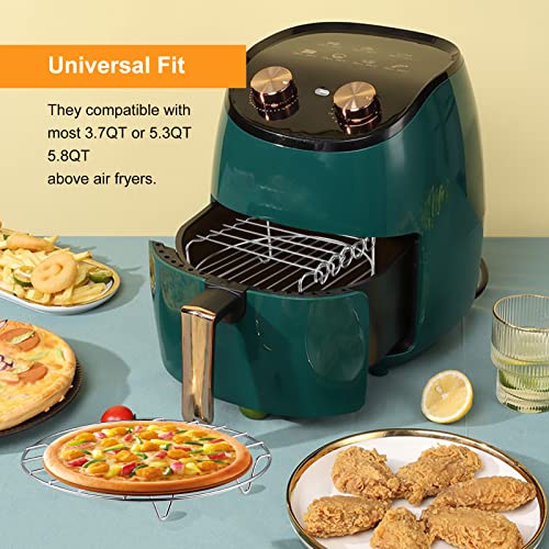 Ninja-Power-XL-Cosori-Instant-Pot-Gourmia-Chefman-Multi-purpose-Air-Fryer-Rack-Set-of-2-Double-Layer-Wire-Rack-with-Skewer-Dishwasher-Safe Ninja Power XL Cosori Instant Pot Gourmia Chefman Multi purpose Air Fryer Rack Set of 2 Double Layer Wire Rack with Skewer Dishwasher Safe