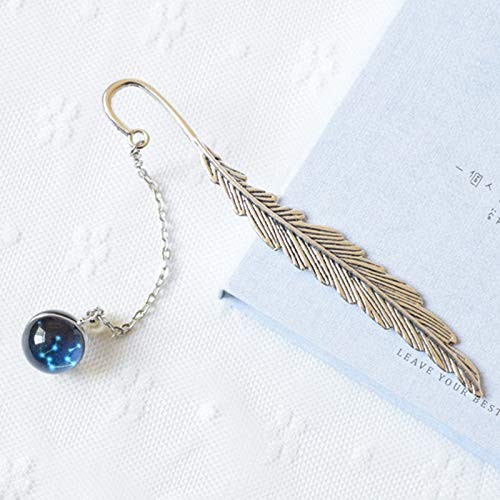 Laoonl - Segnalibro in metallo, 12 ciondoli