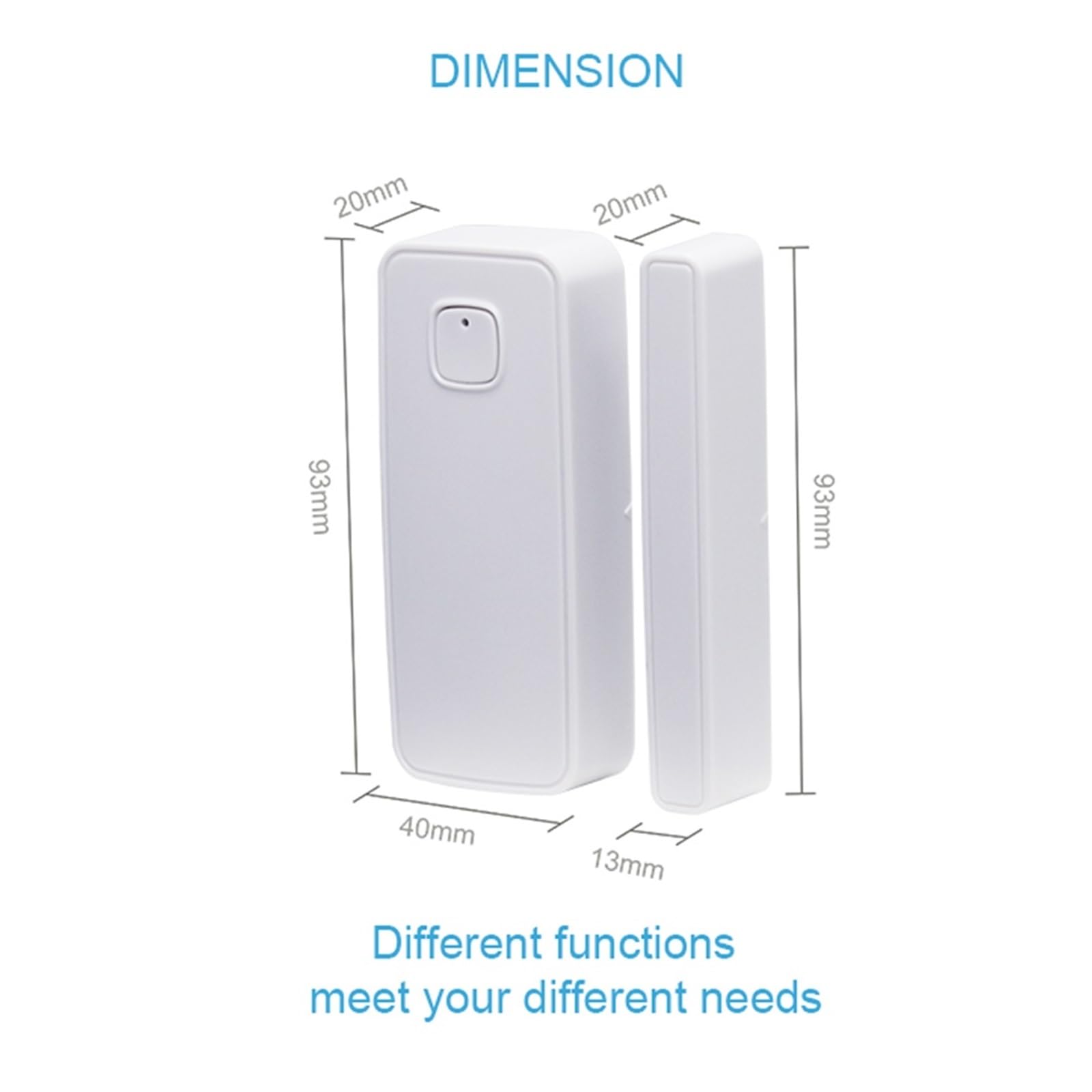 Sensor De Ventana Puerta, Detector Abierto Y Cerrado, Alerta Notificación Aplicación, Alarma Seguridad Que Funciona para Apartamento