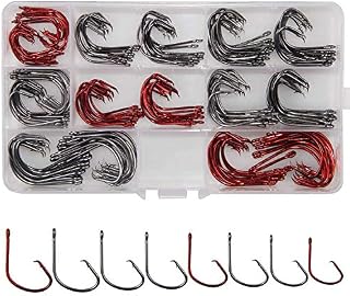 Shaddock Fishing 160pcs/box 7381 Offset Sport Circle Hooks Black High Carbon Steel Octopus