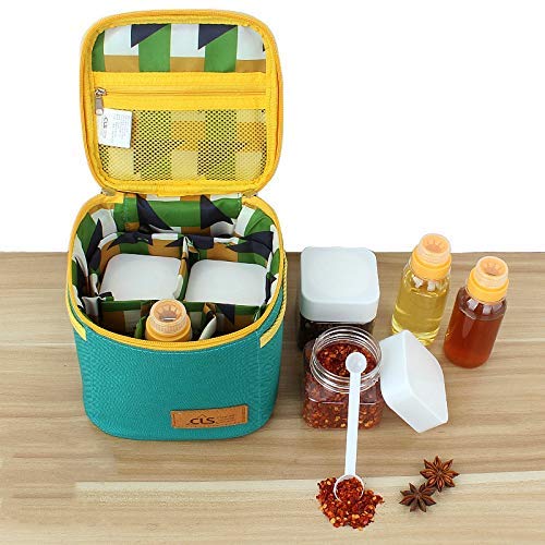 XINGYU Przenośny słoik na przyprawy, akcesoria do grilla, kempingowe Cruet Outdoor pudełko na przyprawy 7P zestaw kuchnia pudełko na przyprawy kombinacja