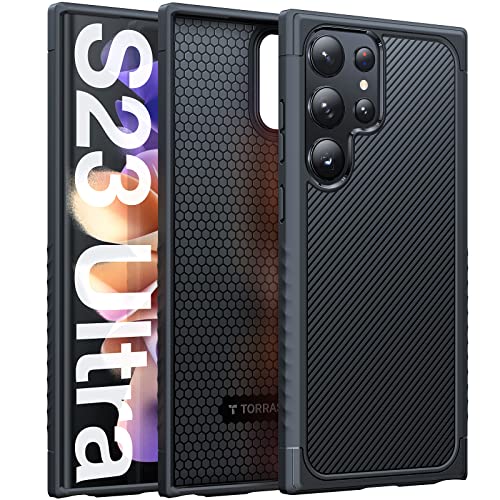 TORRAS Samsung Galaxy S23 Ultra Non-Slip Grip Case - Military Grade, Slim, Shockproof, Anti-Fingerprint, Matte Black
