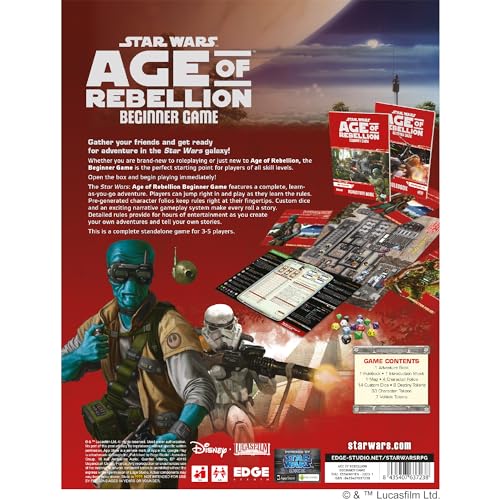 Edge, Star Wars Age of Rebellion RPG: Beginner Game, RPG, Ages 14 plus, 2-4 Players, Multicolor - Image 2