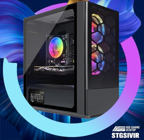 STGsivir Gaming PC, GeForce GT 740 4G GDDR5,Xeon E5 3.4GHZ,32G DDR,1TB SSD,WLAN 6,BT 5.2,RGB Fan x3,Windows11 Pro,Gamer PC Computer Desktop – Bild 5