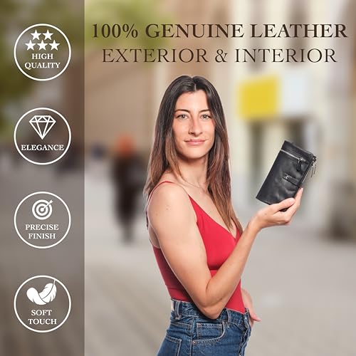Image of Wallet for Women - Genuine Leather RFID Purses for Women