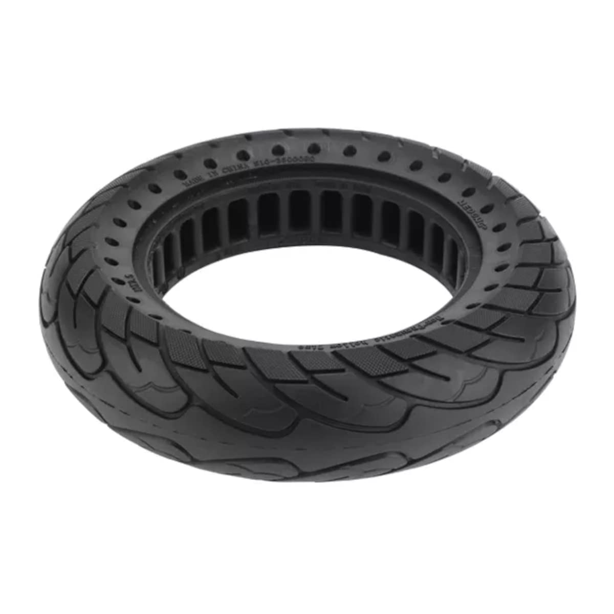 Ruota Piena 10x2.5 (36mm) per Monopattino Elettrico – Pneumatico Solido Anti-Foratura Compatibile con Xiaomi, Ducati, Lexgo, Vivobike S2 60/70-6.5 (Nero puntini 2pz+leva)