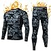 Produktbild MEETWEE Thermounterwäsche Funktionsunterwäsche Herren, Skiunterwäsche Winter Suit Atmungsaktiv Lange Thermo Unterwäsche Set Thermowäsche Unterhemd + Unterhose (Tarnung schwarz, M)