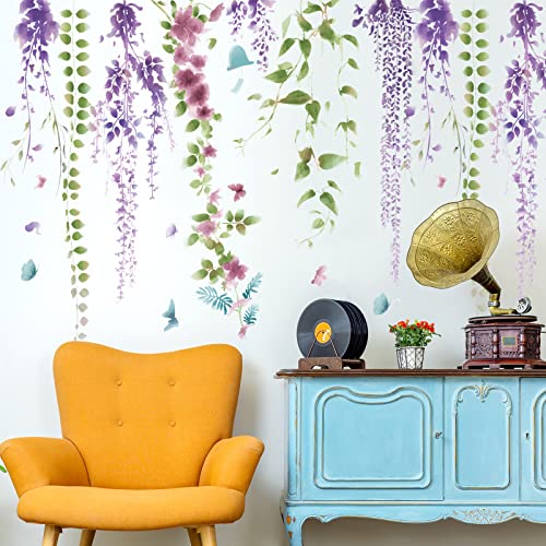 Vinilo decorativo floral 3D removible para pared miniatura 3