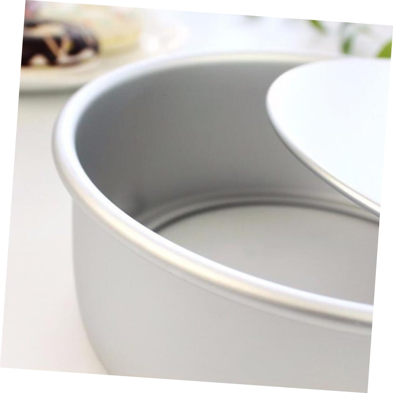 COLLBATH 4pièces Moule à Gâteau Rond Antiadhésif Avec Fond Amovible De Alliage Pour Cheesecakes Et Desserts Miniatures