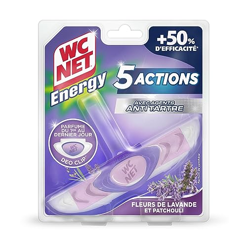 WC Net Energy Bloc Anti-tartre 5 Actions Lavande et Patchouli 38 g