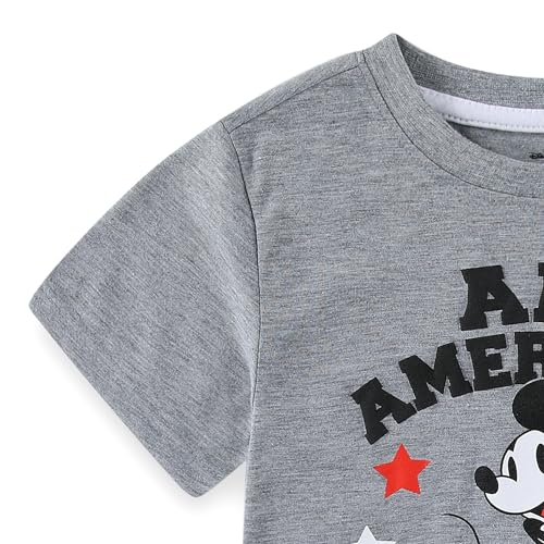 Image of Disney Mickey Mouse Boys Short Sleeve T-Shirt and Active Shorts Set for Toddler and Big Kids
