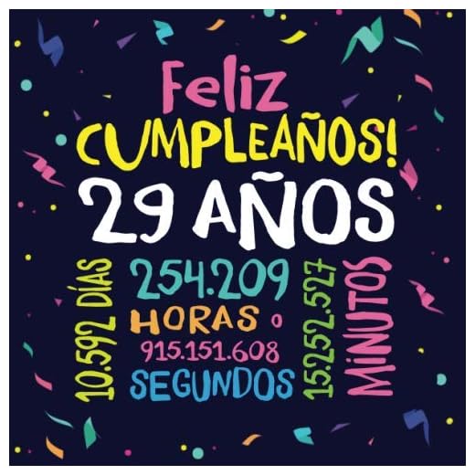 Feliz Cumpleaños - 29 Años: Un libro de visitas para fiesta de 29 cumpleaños – Decoración y regalos originales para hombres y mujeres - 29 años - ... para felicitaciones y fotos de los invitados