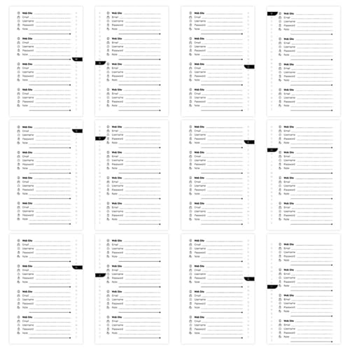 Organisateur de sites Web portable avec couverture rigide Generico