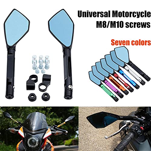 Espejos retrovisores de aluminio CNC para motos Kawasaki Z750 y Z900 2