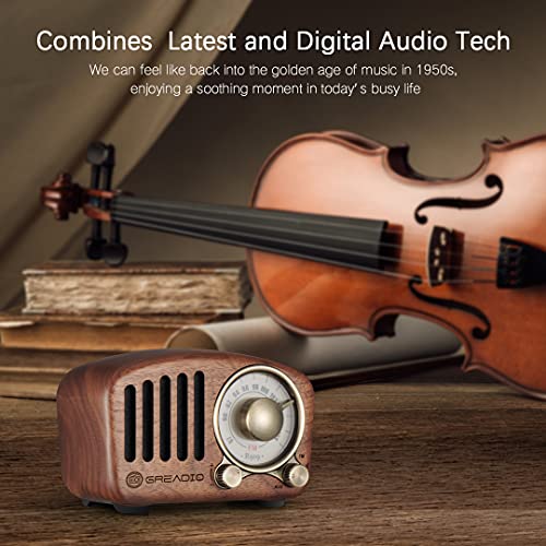 Nostalgieradio Greadio Vintage-Radio Retro Bluetooth Lautsprecher