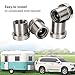 Multizenic 4pcs 2.441in Stainless Steel Trailer Bearings with Protective Buddy Bras, Easy Installation, Water Dirt, Automatic Grease Check, for 6 Hubs