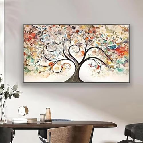 Affiche et impression de toile abstraite colorée grand format 50x100 cm art mural
