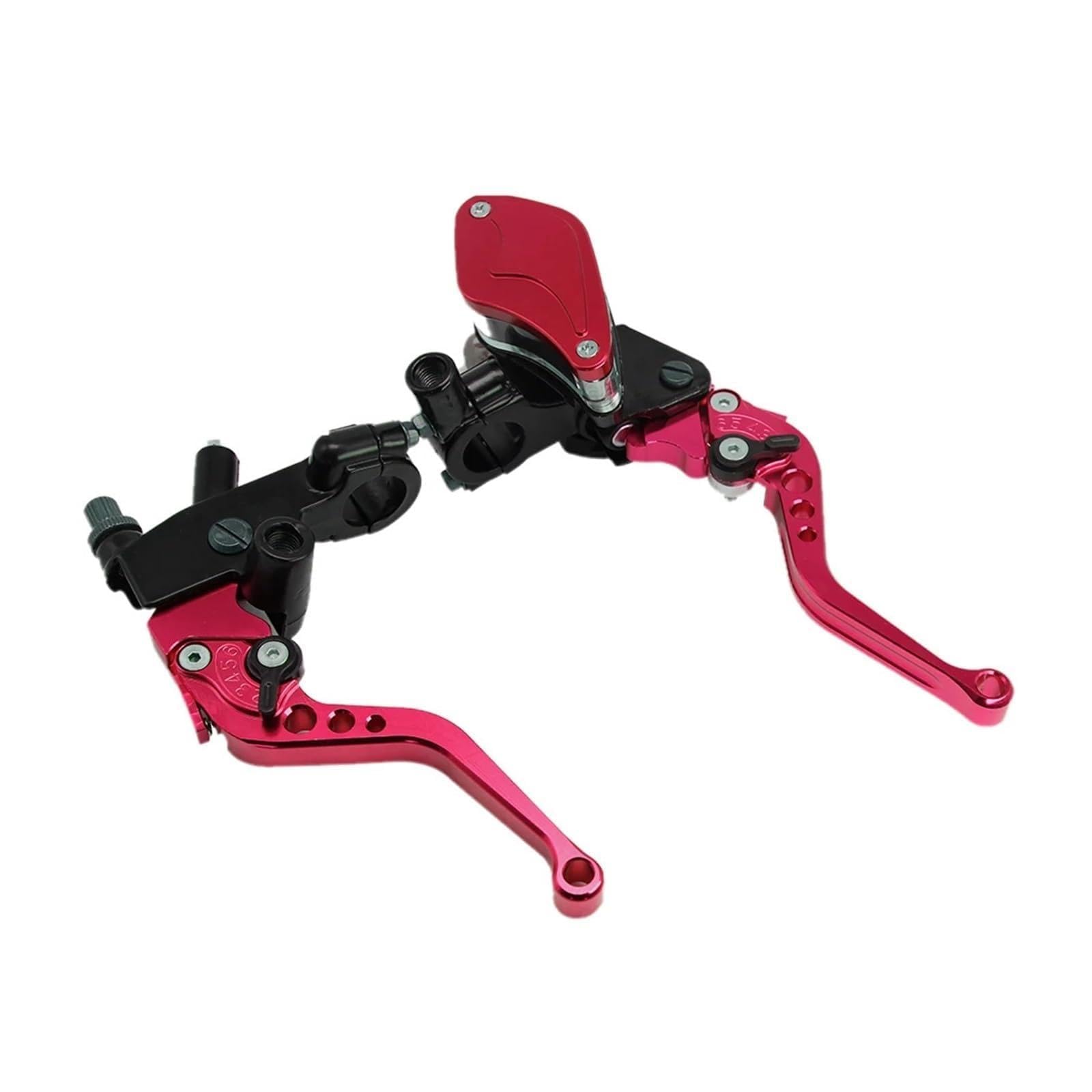 Rynzo Motorcycle Brake Lever 50cc-300cc Hydraulic Brake Clutch Lever for Sport Street Bike(Red Set)