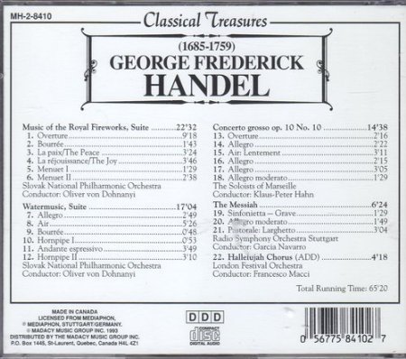 Classical Treasures: Handel [Audio CD]