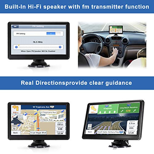 Mrsxwpy 2024 Newest Car Gps Navigator 7-Inch Touch Screen Real Voice Prompts Turn Direction Speed Limit Warning Car Gps Satellite Navigator thumb #3