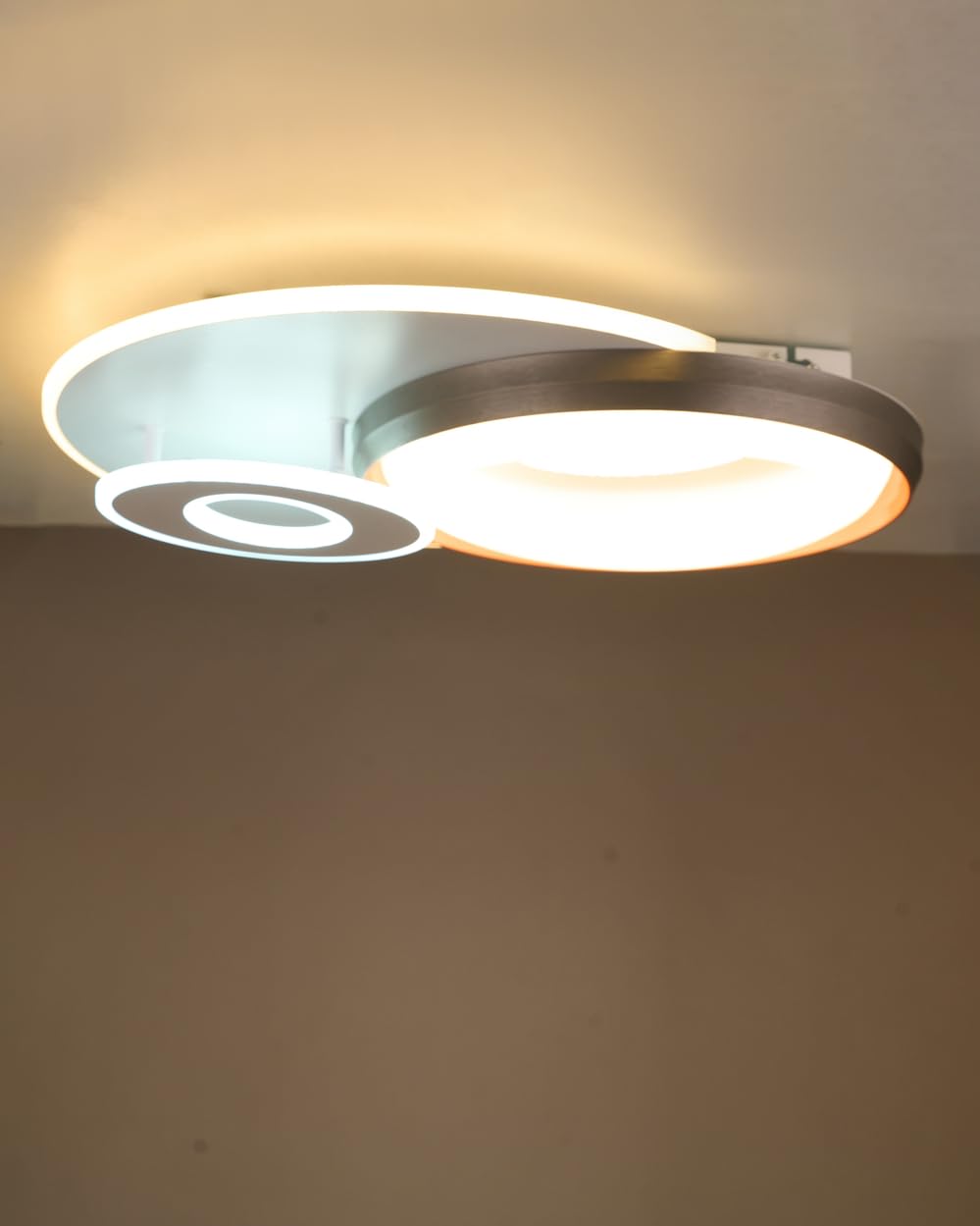 Proudome Metal & Acrylic Ceiling Light Orange White Finish Decorative Indoor Lighting for Living Room Bedroom Dining Room Modern Ceiling Lamp 2