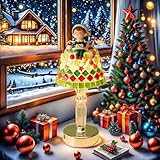 FSEARRT [クリスマス限定]モザイクランプ 工作キット 手芸キット かわいい クリスタルテーブルランプ 親子プログラム 手作り女の子 プレゼント 大人向け モザイク ハンドメイド (サンタ帽をかぶった男の子)