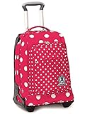 Trolley Tech Invicta, Micro Macro Dots, Rosa Pois, 34 Lt, 2in1 Zaino Sganciabile, Scuola & Viaggio