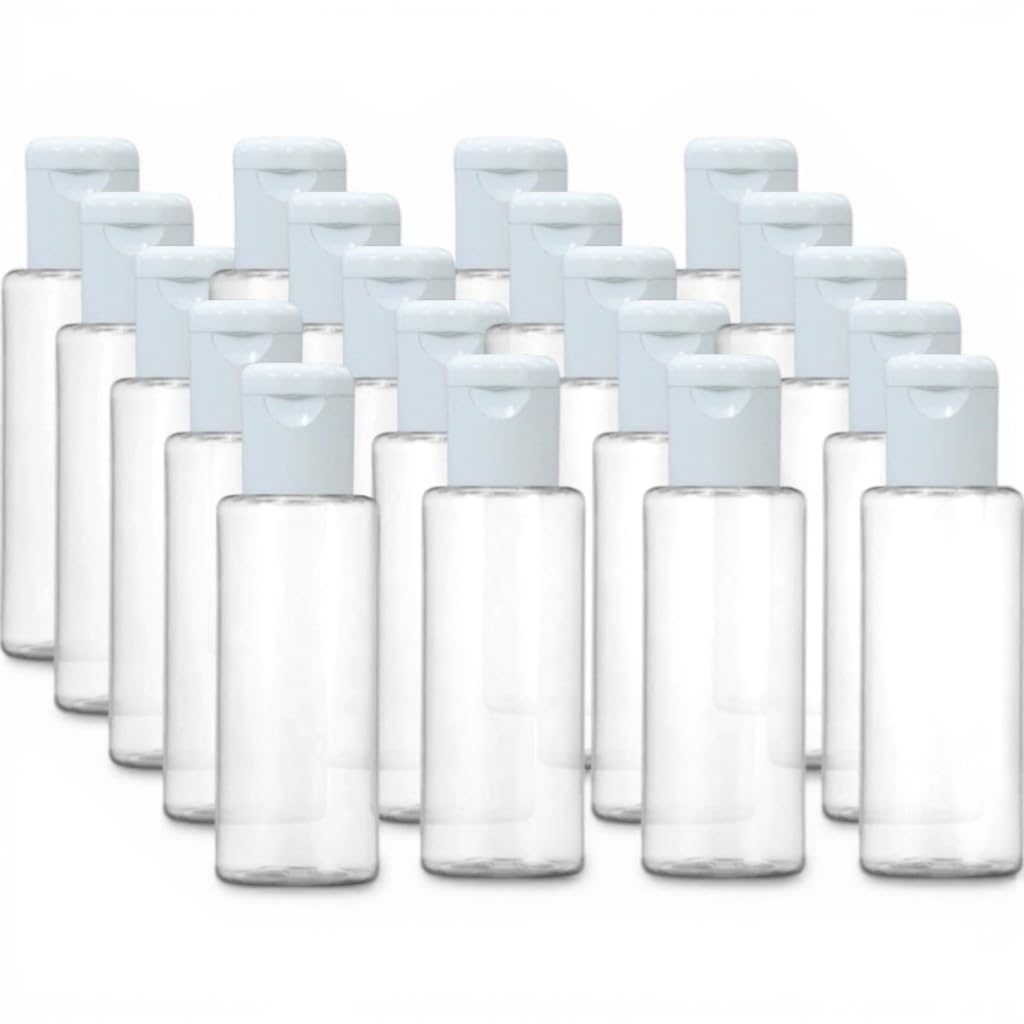30ml Empty Clear Plastic Bottles Refillable Travel Size Cosmetic Containers Small Leak Proof Squeeze Bottles with Black Flip Cap for Toiletries, Shampoos, Lotions, Creams (30)-image-48