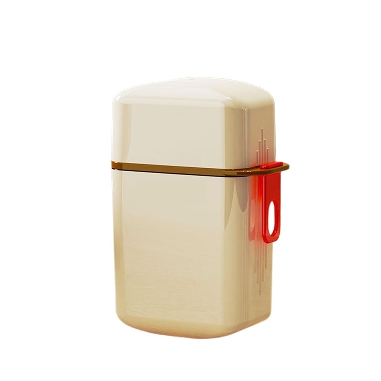 Drainable Soap Case Storage Dishes Bathroom Drain Tray Travel Portable Box With Lid For Outdoor Container(A Beige)