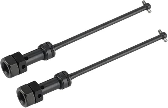 RC Car Drive Shafts Compatible with JLB for Racing for Cheetah 11101 21101 J3 Speed 1/10 RC Car Upgrade Parts 2pcs Front Rear Metal Drive Shaft EA1061