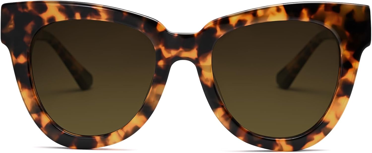 Dollger Retro Cat Eye Sunglasses Women Men Vintage Square Tortoise Shell Fashion Cateye Sunglasses