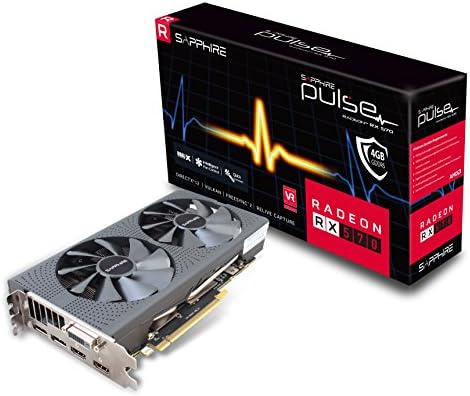Sapphire Technology Technology Radeon 11266-04-20G Pulse RX 570 4GB GDDR5 Dual HDMI/DVI-D/Dual DP OC with Backplate (UEFI) PCI-E Graphics Card