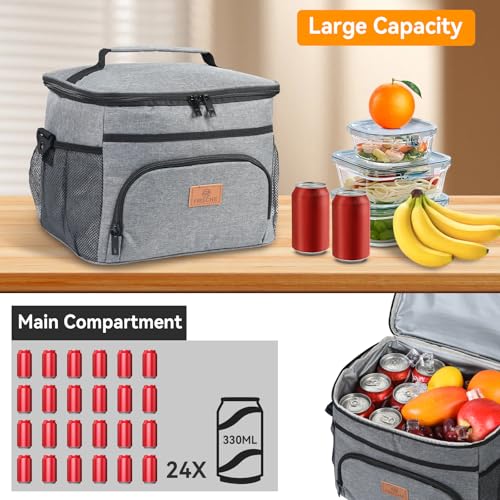 Cozary Borsa Termica Porta Pranzo 15L,Borsa Termica Addensato, Borsa Frigo, Borsa Pranzo Portatile Per Ufficio Scuola Viaggi Campeggio All'aperto Picnic - 3