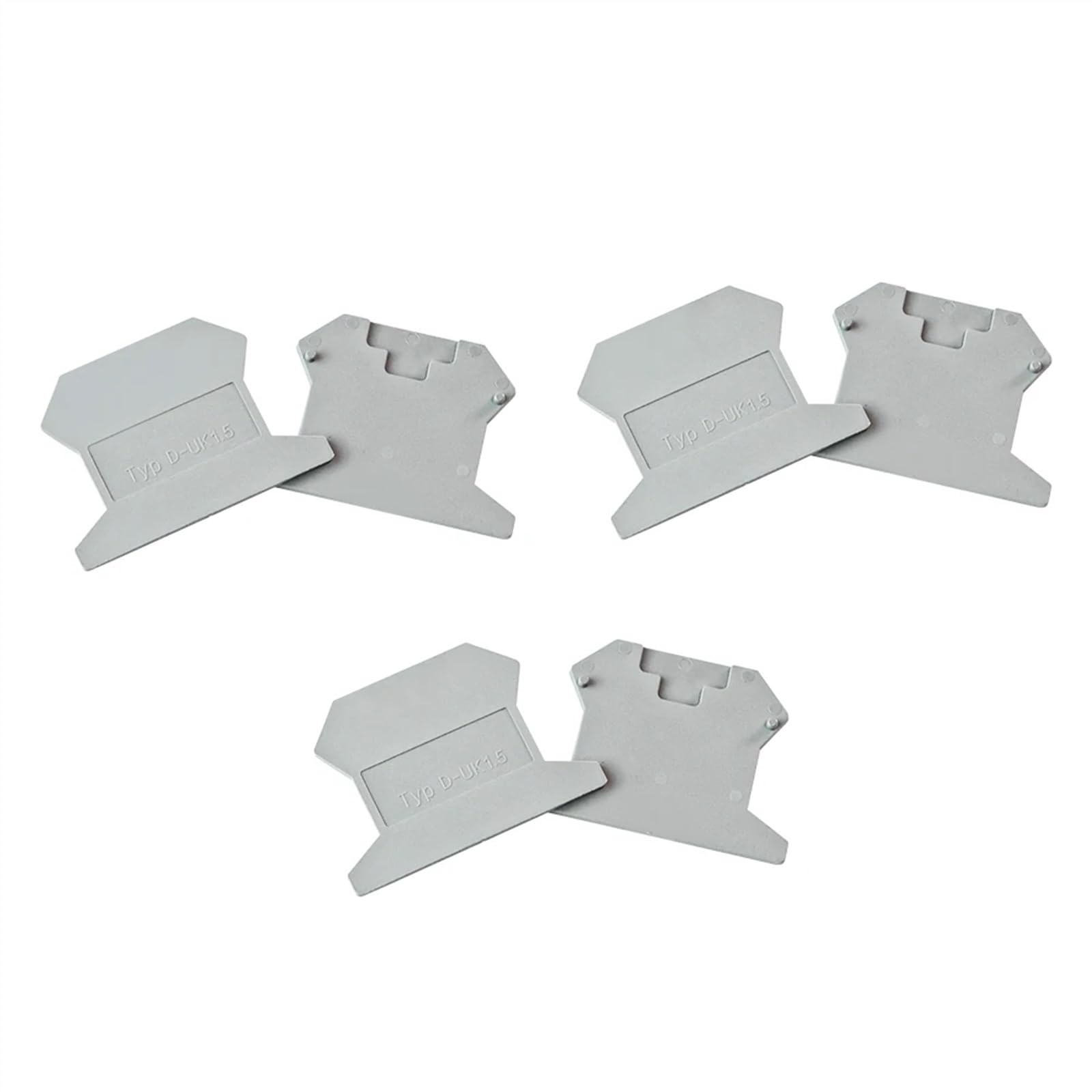 D-UK1.5 100 Uds for tapas de placa de cubierta final de accesorios de bloque de terminales de carril Din UK1.5