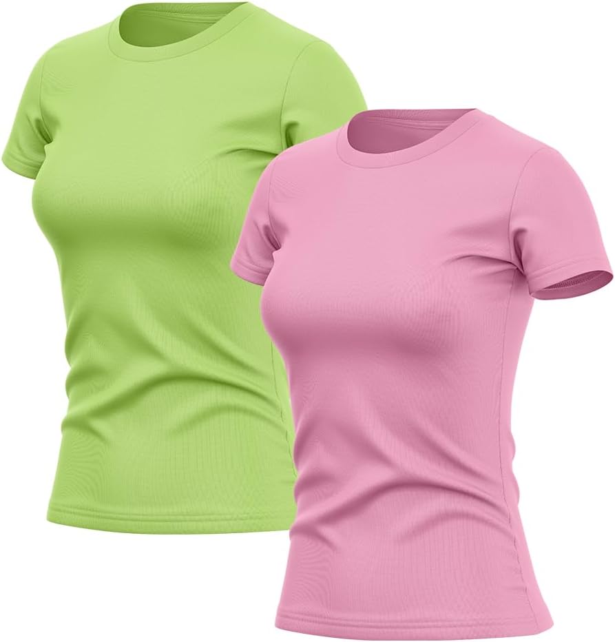 Kit 2 Camisetas Feminina Dry Básica Lisa Proteção Solar UV Térmica Blusa Academia Esporte Camisa