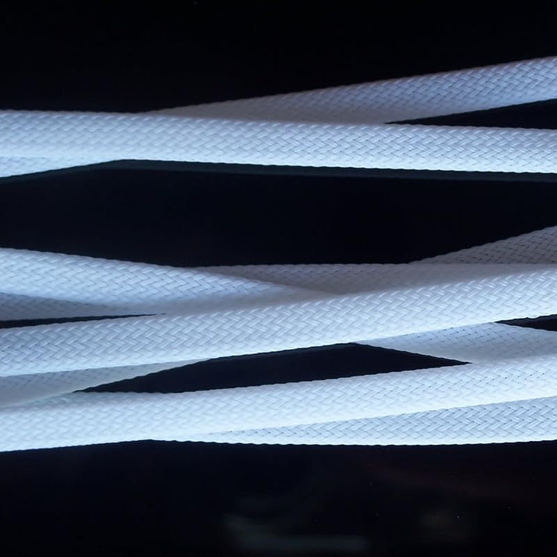 5/20/50/200 Meters White - 6mm PET Expandable Sleeving High Density Sheathing Plaited Cable Sleeves - (Color: 50m White)