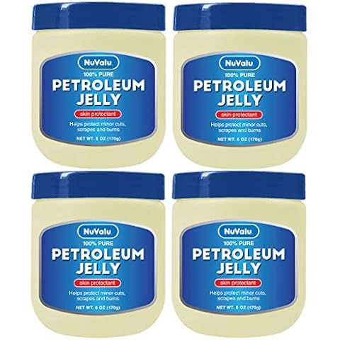 NuValu Petroleum Jelly, 6 oz, Pack of 4 (100% Pure Original) Cover