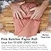 Pink Kraft Butcher Paper Roll Peach, Great Wrapping for Beef Briskets, Smoking Paper For BBQ Meat, USA Made, All Natural Food Grade, Unbleached, Unwaxed, Uncoated Sheet (24